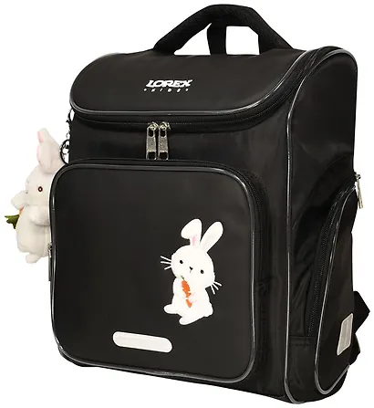 Ранец «White Rabbit» с брелоком, 1–4 класс, жёсткий каркас, 2 отделения, 38×30×18 см, нейлон, Lorex - фото 2