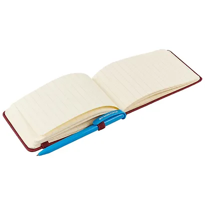 Репортёрская записная книжка Escalada «Шагрень», 60 листов, бордовая, А6 - фото 2