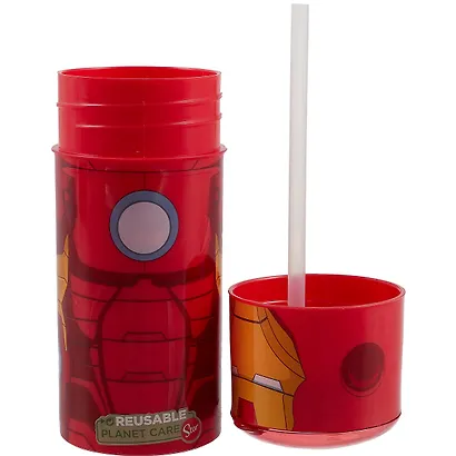 Бутылка Мстители Железный человек (пластик) (350 мл) - фото 3