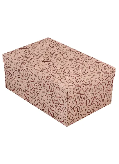 Коробка подарочная "Алфавит" 285*185*120см, картон крафт - фото 1