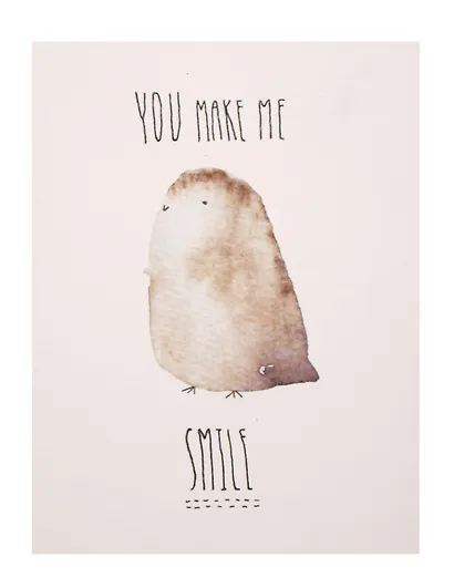 Открытка одинарная "make me smile" - фото 1