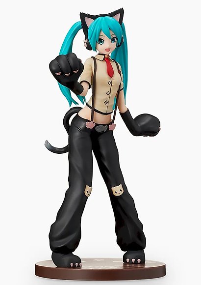 Фигурка аниме SEGA Хатсунэ Мику Кошка Hatsune Miku Project DIVA Hatsune Miku Kitty Cat 23см 40248 - фото 5