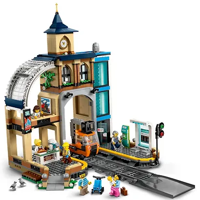 60469 Конструктор детский LEGO City Центральный железнодорожный вокзал, 752 деталей, возраст 7+ - фото 5