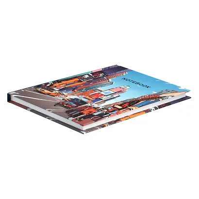 Записная книжка А6 80л кл. "ГОРОД" тв.переплёт, полноцв.печать, выб.УФ-лак, мат.ламинация - фото 2