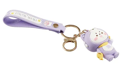 Брелок Зайчик с рыбкой в кигуруми (ПВХ) (6см) в ассортименте - фото 5