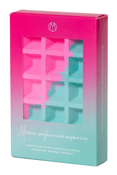Бомбочка-вафля градиент Мятно-клубничная карамель (140 г) (2-5) - фото 2