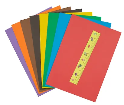 Картон цветной 8 цветов, 8 листов, А4 немелованный, в папке, Рисовашка - фото 3