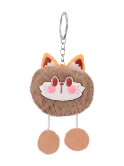 Брелок-помпон Лисичка (искусственный мех) (10 см) - фото 6