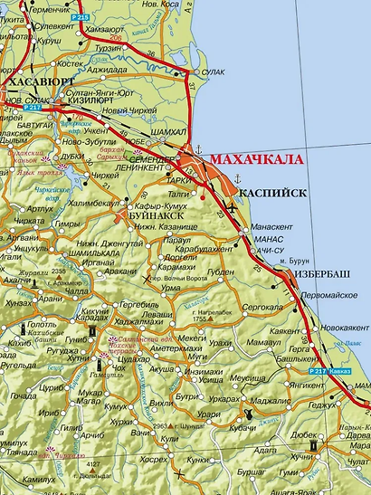 Карта «Дагестан. Дорогами Кавказа» (1:1 350 000/1:1 118 000) - фото 2