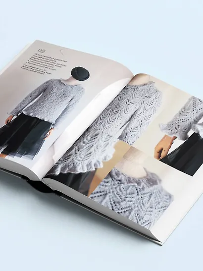 Драгоценные узоры Хитоми Шида. Новые модели haute couture для вязания на спицах. 22 уникальных дизайна - фото 7