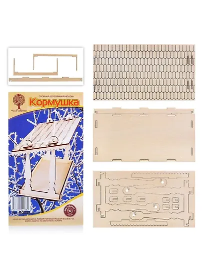 Сборная деревянная модель "Кормушка" 80099 - фото 3