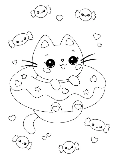 МАКСИ-РАСКРАСКА с наклейками. НЯШКИ - фото 5