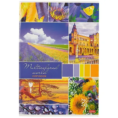 Тетрадь в клетку Hatber, "Разноцветный мир", А4, 96 листов, в ассортименте - фото 1