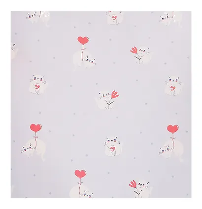 Бумага упаковочная 70*100см "Love. Голубой" глянц., инд.уп. - фото 2