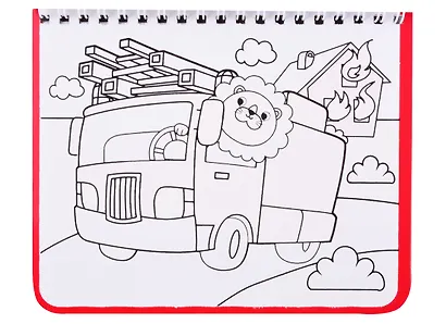 Книжка- раскраска "Рисуем водой. Транспорт" - фото 4