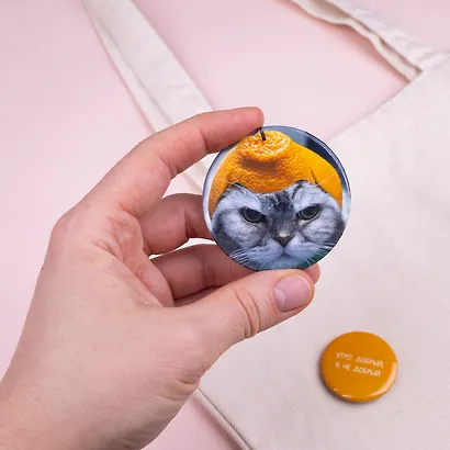 Набор значков "Утро добрый, я не добрый", коллекция "Забавные питомцы", 2 шт. - фото 11