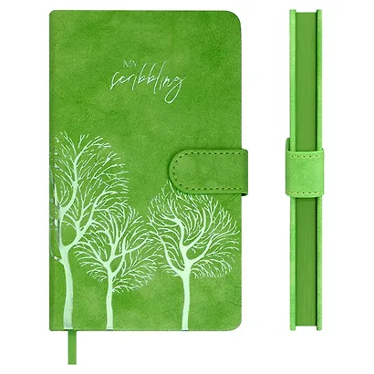 Ежедневник недат. А6+ 120л 110x190 "Тиволи" зеленый, кожзам, тв.переплет, тисн.фольгой, магнит.клапан, офсет, загругл.углы, справ.мат-лшы, ляссе, инд.уп - фото 4