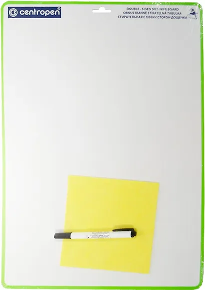 Доска маркерная двухсторонняя Centropen, А3 + маркер, салфетка - фото 1