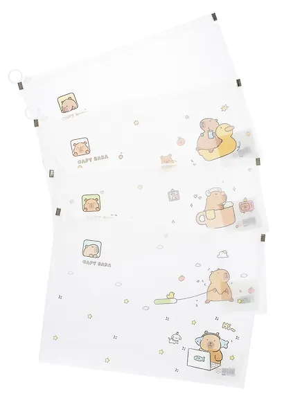 Папка на молнии А4 "Capybara", ассорти - фото 1