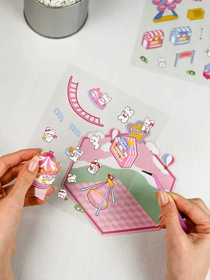 Набор наклеек с полем для создания миниатюрных сцен, размер 150х125 мм - фото 11