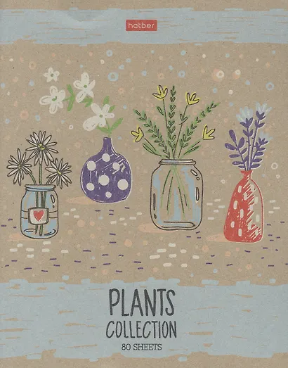 Тетрадь в клетку Hatber, "Ботаника", 80 листов, в ассортименте - фото 1