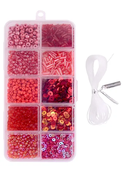 Набор бисера для рукоделия (красный микс) - фото 1
