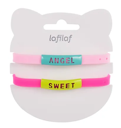 Набор парных браслетов Angel, Sweet (силикон) (12-04407-B75) (Lafilaf) - фото 3