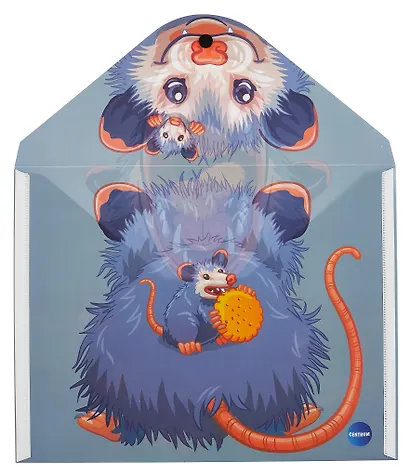 Папка-конверт А4 на кнопке "Опоссум", двуст.печать - фото 3