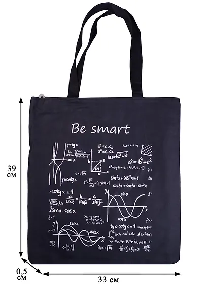 Сумка-шоппер на молнии Формулы Be smart черная, 37см.*38см. - фото 2