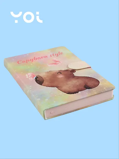 Книги для записей Yoi, "Капибара. Акварель", с магнитной застежкой A5 112 листов - фото 2