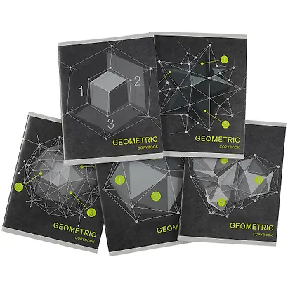 Тетрадь общая «Geometric», 96 листов в клетку, А5, в ассортименте - Listoff - фото 7