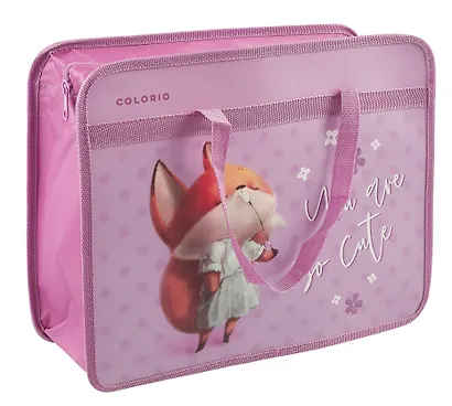 Папка для тетрадей А4 "You're very sweet" 33*26*12см, пластик, молния, ручки, дно с расширением инд.уп. - фото 1