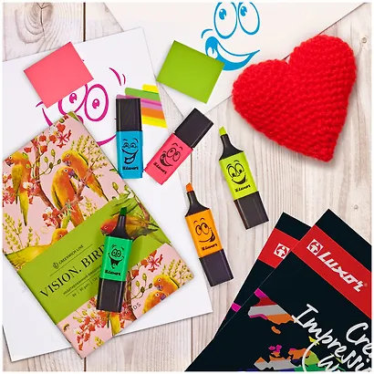 Текстовыделители Luxor, 5 цветов 1-4 мм - фото 7