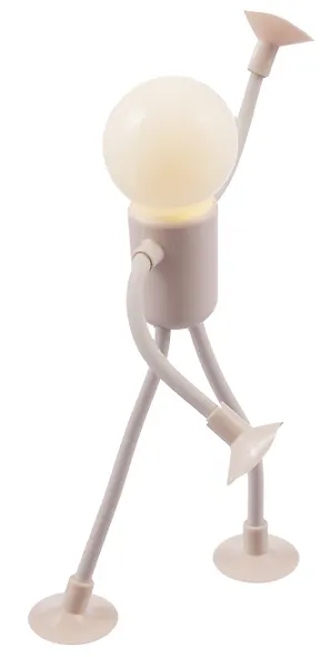 Мини-лампа LED Человечек-лампочка бежевый (17х6) (12-Wenhua-202508-L4) - фото 4