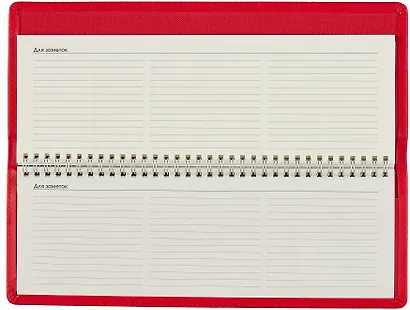 Планинг недат. 56л "Joy Book" очень красный, настольный, иск.кожа 7Б, скругл.углы, съемный тонир.блок, тисн.фольгой, евроспираль, офсет - фото 7