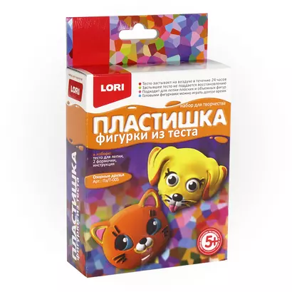 Пластишка Фигурки из теста Озорные друзья (5+) (Пз/Т-005) (коробка) (Lori) - фото 1