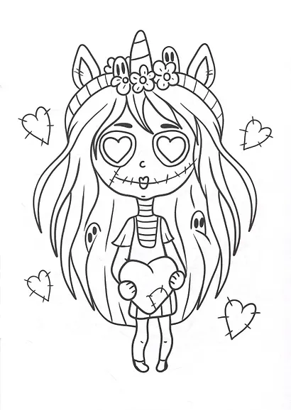 РАСКРАСКА - СТРАШИЛКА. СТРАШНЫЕ НЯШКИ - фото 3