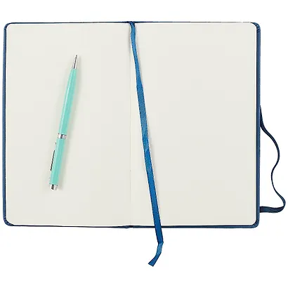 Книга для записей А5 96л тчк. "JOY BOOK. Синий океан" 7БЦ, иск.кожа, тонир.офсет, скругл.углы, ляссе - фото 3