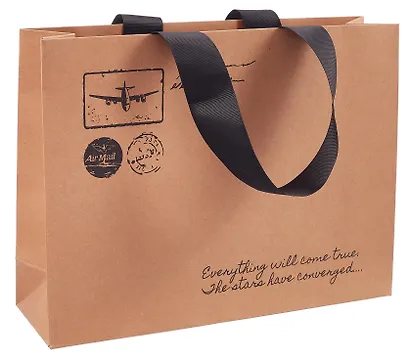 Пакет А5 21*27,5*8 "Марки" крафт, горизонт., нейтр. - фото 2