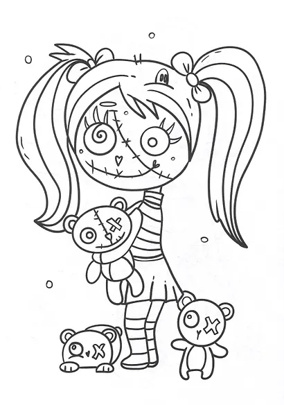 РАСКРАСКА - СТРАШИЛКА. МИЛЫЕ СТРАШИЛКИ - фото 2