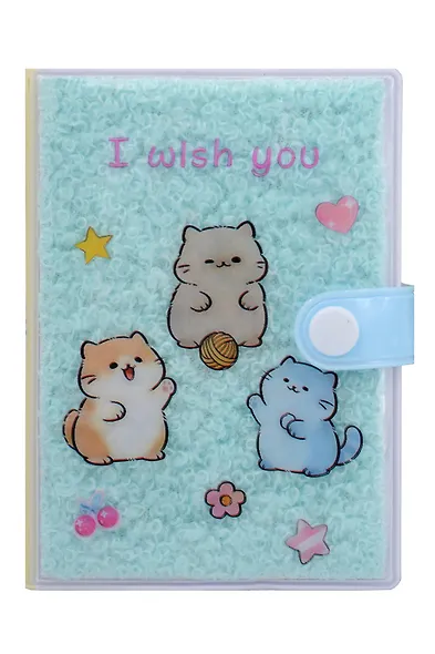 Записная книжка А7 60л нелин. "Котики" в ПВ-обл., на кнопке, мех., ассорти - фото 5