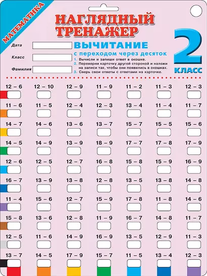 Математика. Вычитание с переходом через десяток. 2 класс - фото 1