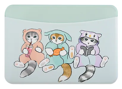 Чехол для карточек горизонтальный Kawaii Котики кигуруми (ДКГ2024-147) - фото 1