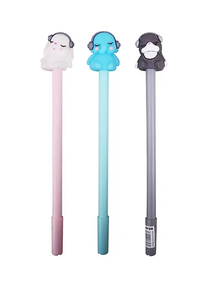 Ручка шариковая Academy Style, "Зверюшки меломаны", синяя - фото 3