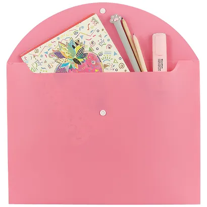 Папка-конверт А4+ "Pastel" пластик 0.25мм, ассорти - фото 2