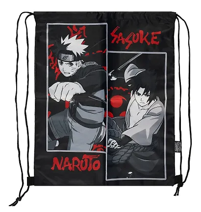 Мешок для сменной обуви "Naruto" 38*48см, черный, полиэстер - фото 2