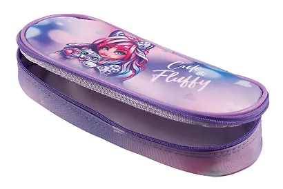 Пенал-косметичка Феникс+, "Девушка с барсом", на молнии - фото 4