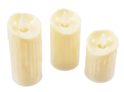 Набор LED-свечей (3 штуки) (пластик) (19х19 см) - фото 4