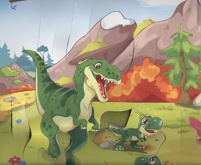 КНИЖКИ-ПАНОРАМКИ 4 разворота. ДИНОЗАВРЫ. ТАИНСТВЕННЫЙ МИР - фото 5