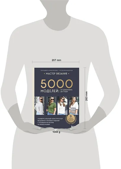МАСТЕР ВЯЗАНИЯ. 5000 моделей: от джемпера до худи. Универсальный конструктор бесшовных плечевых изделий с готовыми расчетами на любой размер - фото 13